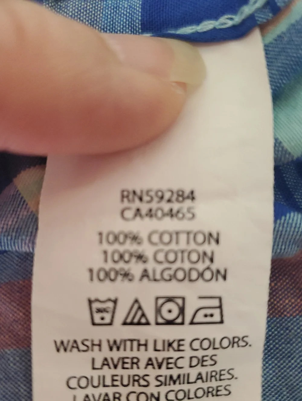 (2) The Children's Place Blue Plaid & Navy Short-Sleeve Button Shirts